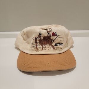 Vintage STIHL Deer Embroidered Snapback Hat Collection